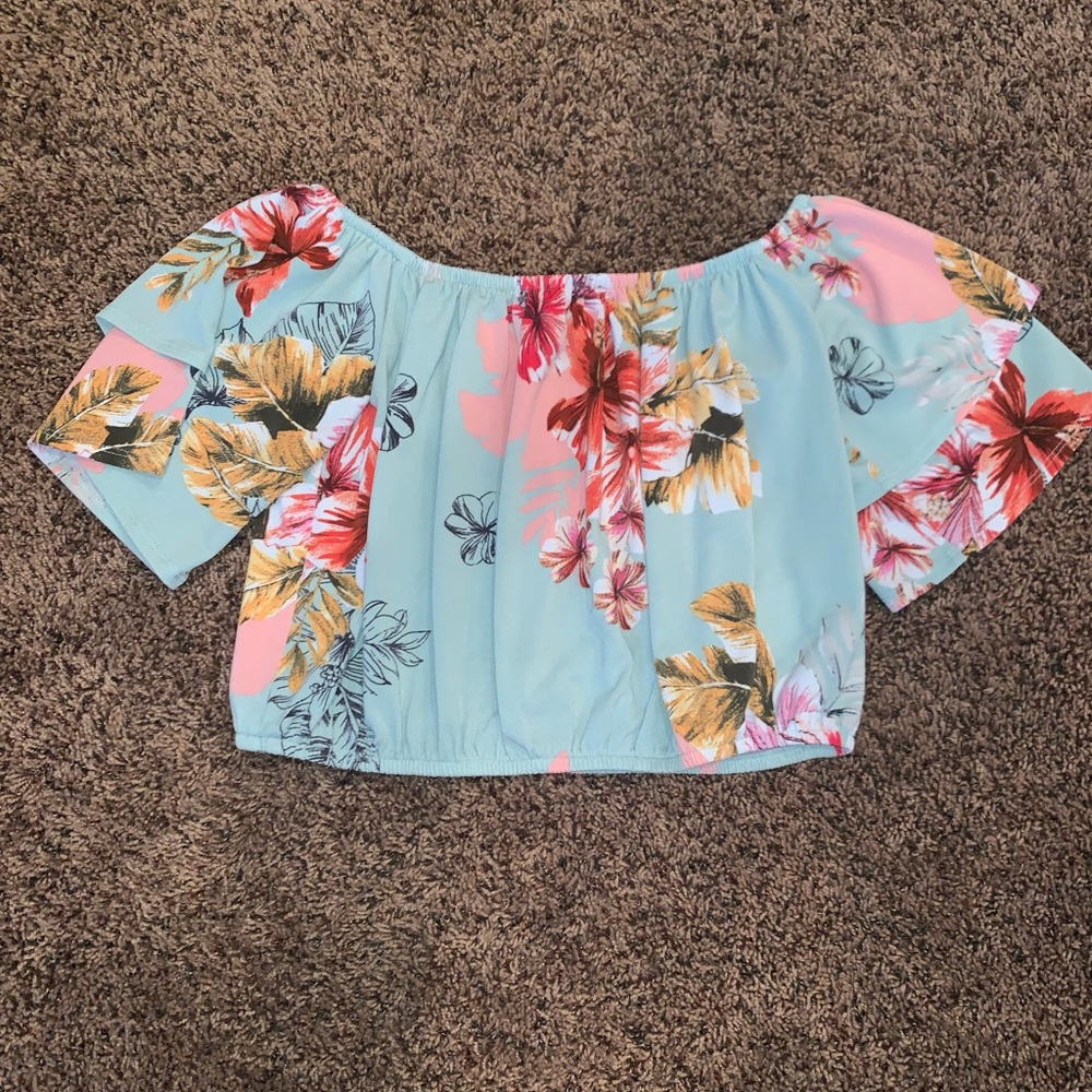 Express off the shoulder crop top